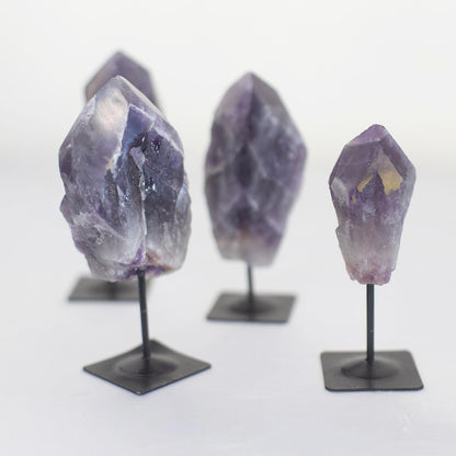 Amethyst Tip on Black Metal Base