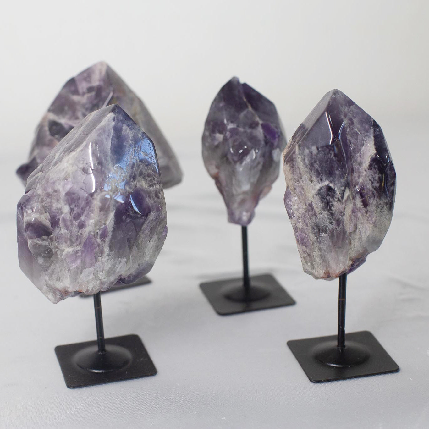 Amethyst Tip on Black Metal Base